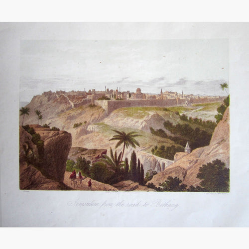 Antique Print Jerusalem From The Road To Bethany C.1860 Prints