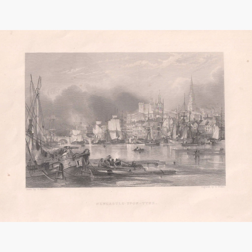 Antique Print Newcastle - Upon - Tyne 1842 Prints