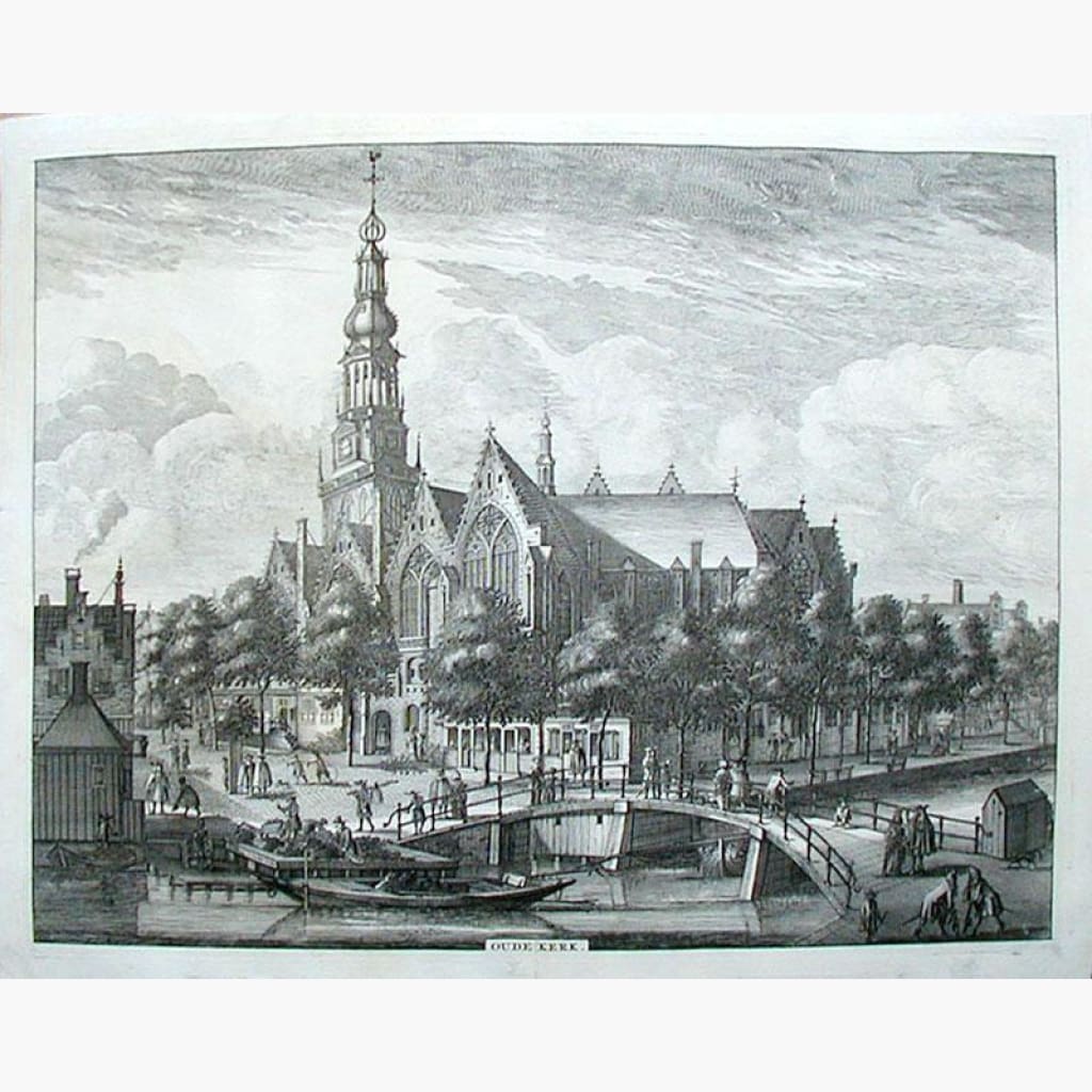 Oude Kerk Amsterdam 1620 Prints KittyPrint 1600s Castles & Historical Buildings Netherlands & Belgium Townscapes