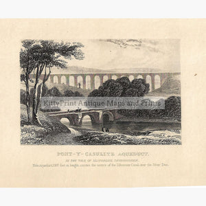 Antique Print Pont-Y Casullte Aqueduct 1840 Prints