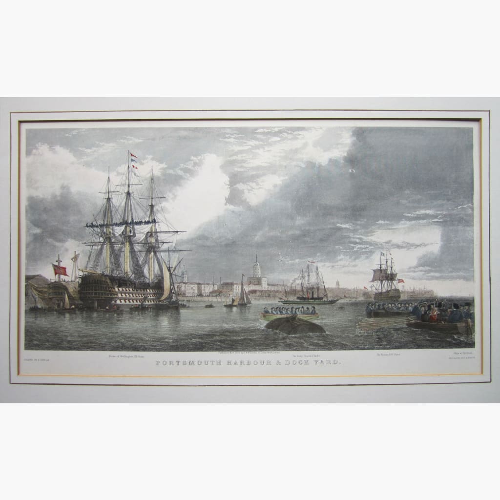 Portsmouth Harbour & Dock Yard 1853 Prints