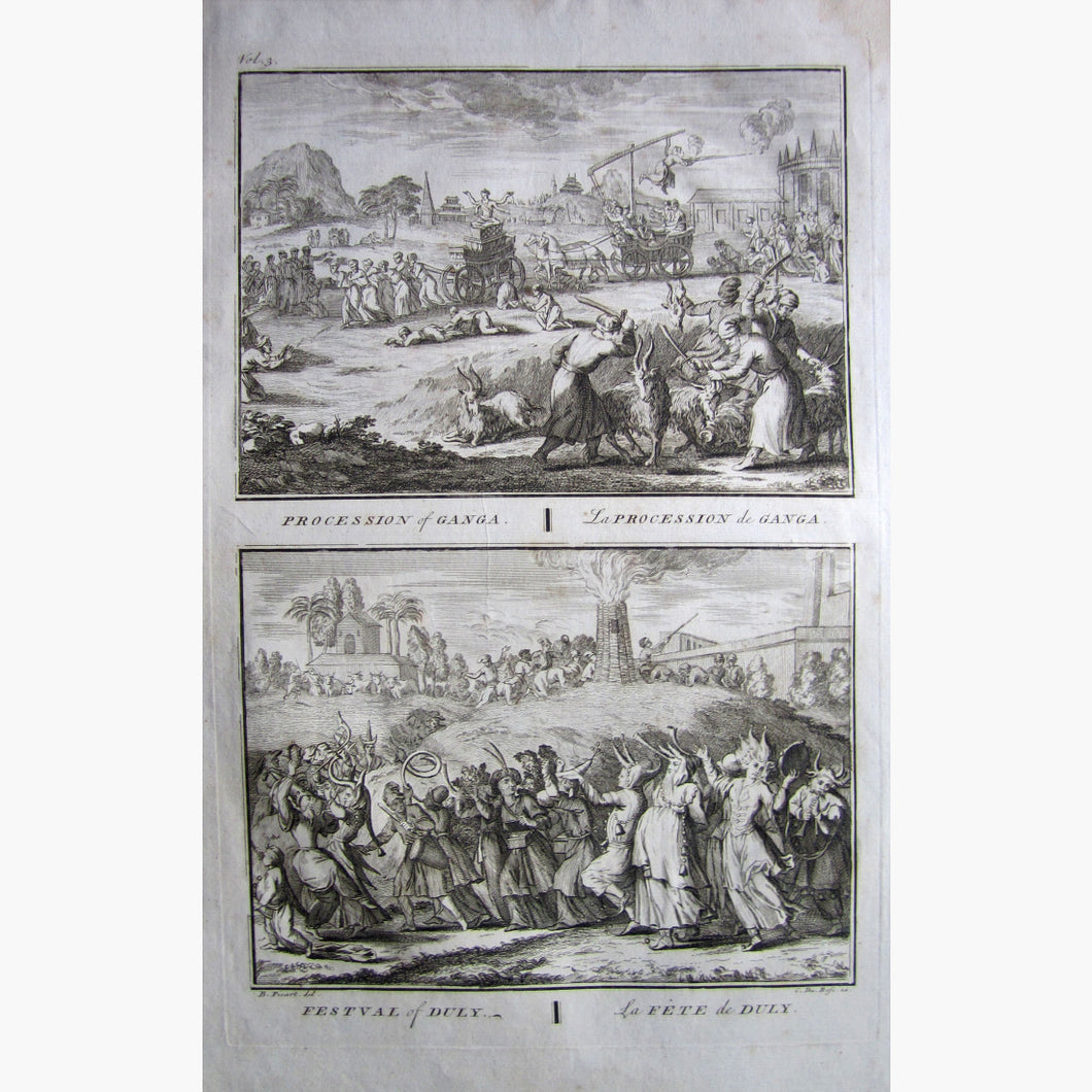 Antique Print Procession of Ganga 1734 Prints