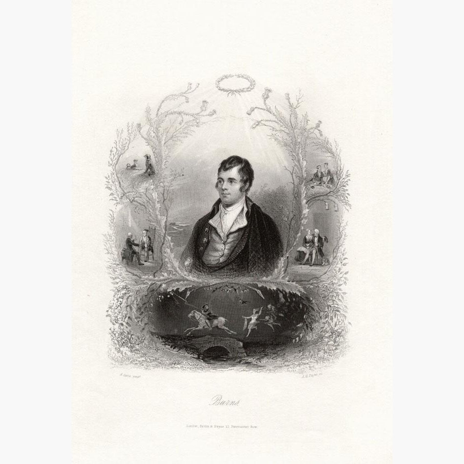 Robert Burns c.1850 Prints KittyPrint 1800s Portraits Royalty Nobility & Celebrity Scotland