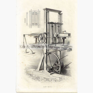 Antique Print Saw-Mill 1854 Prints
