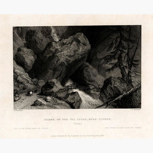 Scene in the Val Isere near Tignes Savoy 1837 Prints KittyPrint 1800s France Landscapes