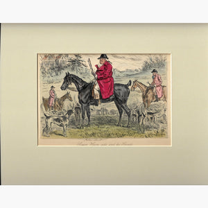 Antique Print Simon Heavy-side and his Hounds 1860 Prints