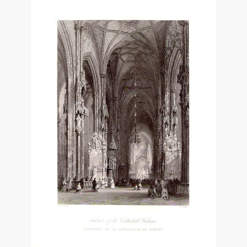 St.Stephen's Cathedral Vienna c.1840 Prints KittyPrint 1800s Austria Genre Scenes