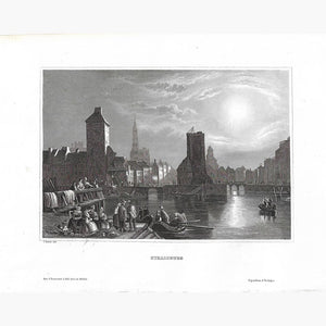 Antique Print Strassburg 1859 Prints