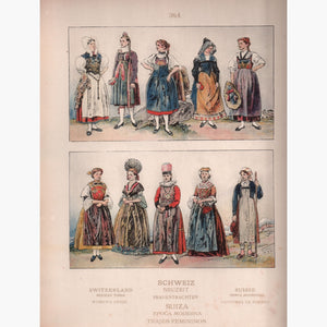 Swiss Folk Costume C.1910 Prints
