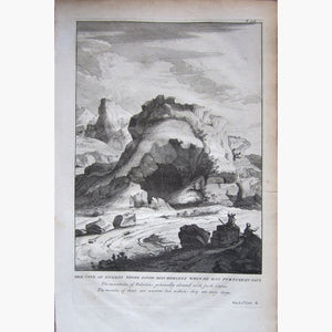 Antique Print The Cave of Engedi where David hid 1733 Prints