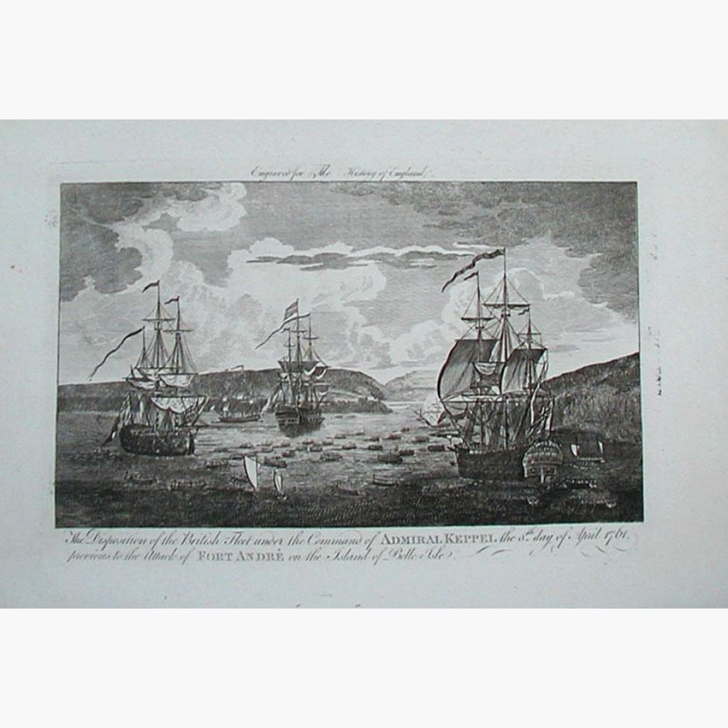 The Disposition of the British Fleet c.1780 Maps KittyPrint 1700s Maritime Military Seascapes Ports & Harbours