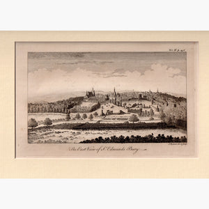 The East View of St.Edmunds Bury 1764 Prints KittyPrint 1700s Castles & Historical Buildings England England in the 1700s Townscapes