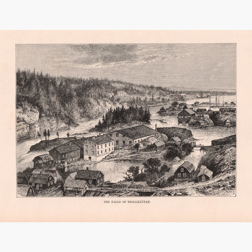 The Falls Of Trollhattan 1879 Kittyprint Prints