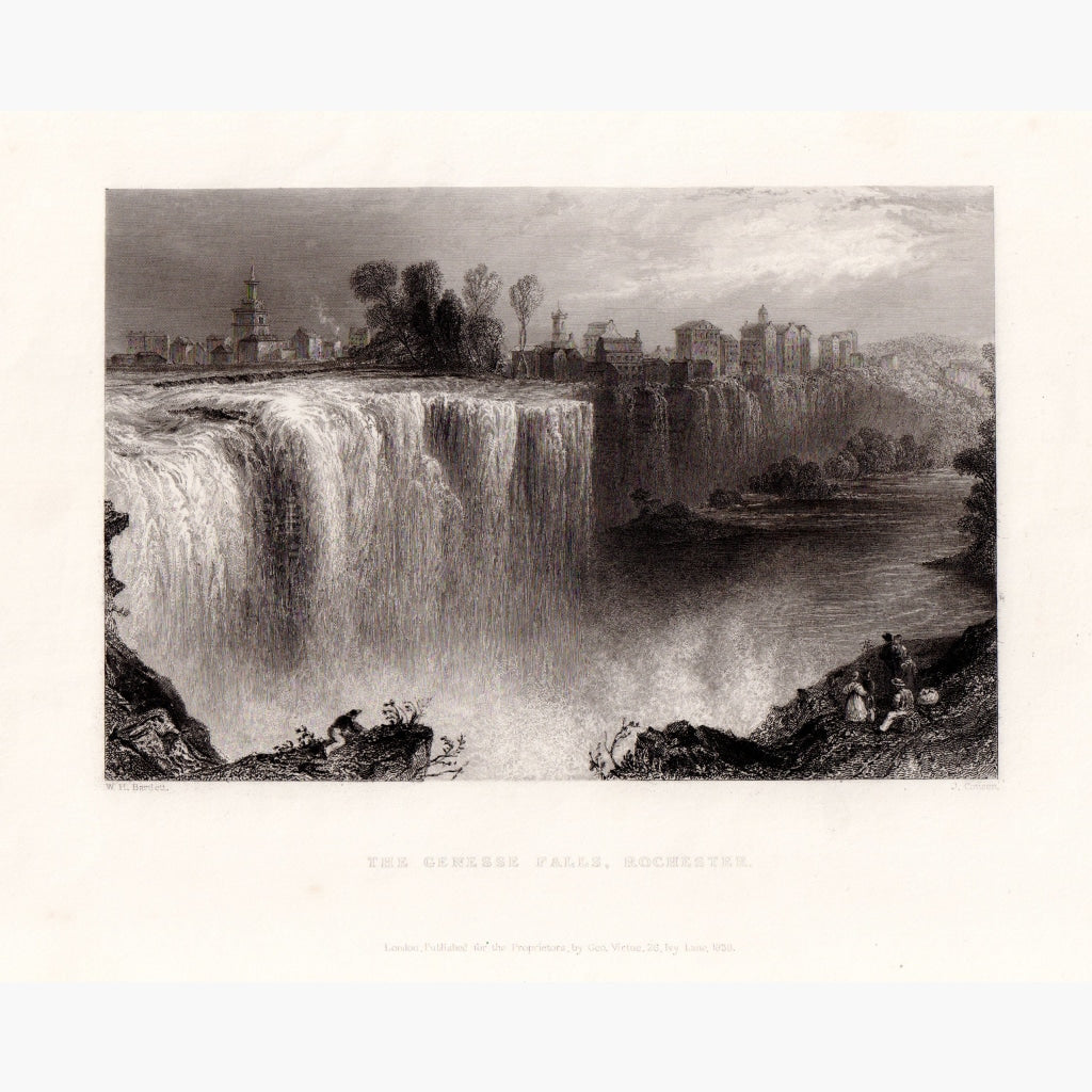 The Genesee Falls Rochester 1838 Prints