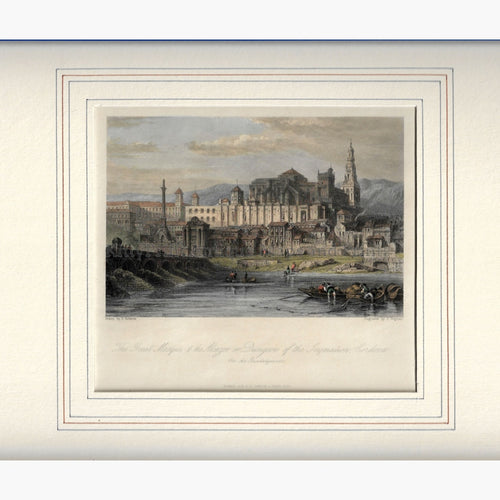 Antique Print The Great Mosque & Alcazor 1854 Prints