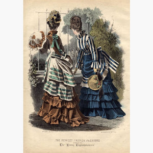 The Newest French Fashion 3 1874 Prints KittyPrint 1800s Costumes & Fashion