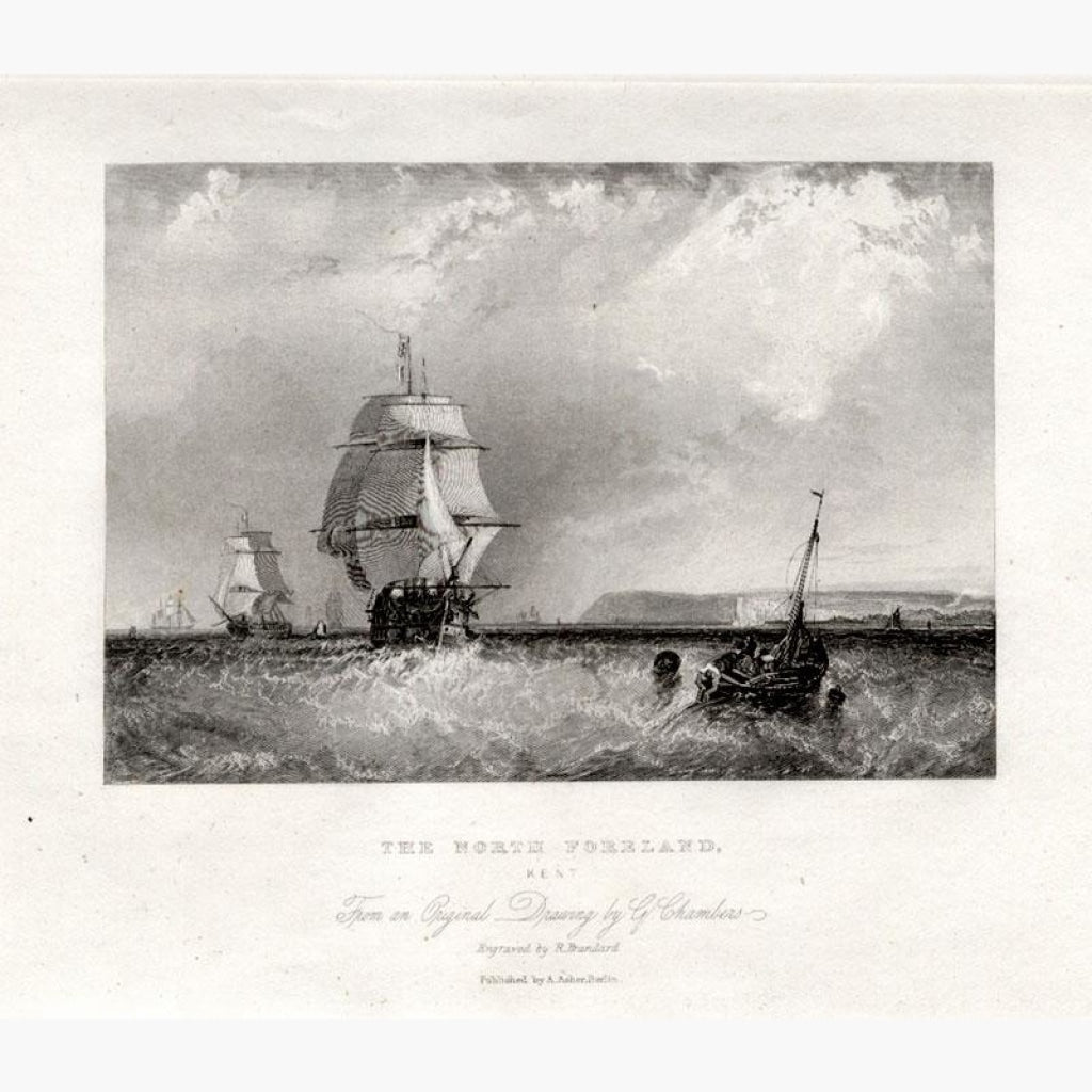 The North Foreland, c.1850 Prints KittyPrint 1800s Maritime Seascapes Ports & Harbours