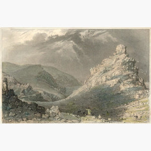 Valley of Rocks near Linton Devonshire 1831 Prints KittyPrint 1800s England Landscapes