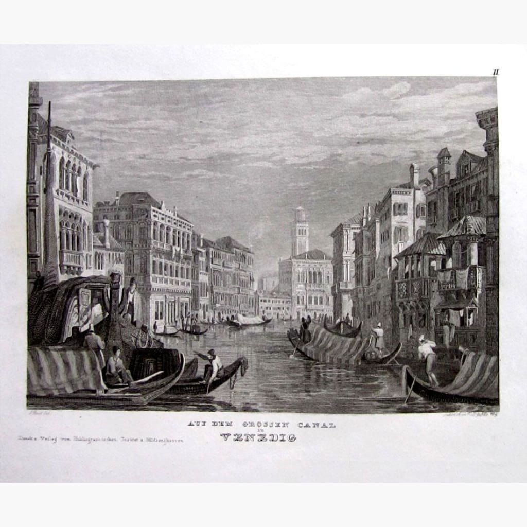 Venice On the Great Canal 1852 Prints KittyPrint 1800s Genre Scenes Italy Townscapes