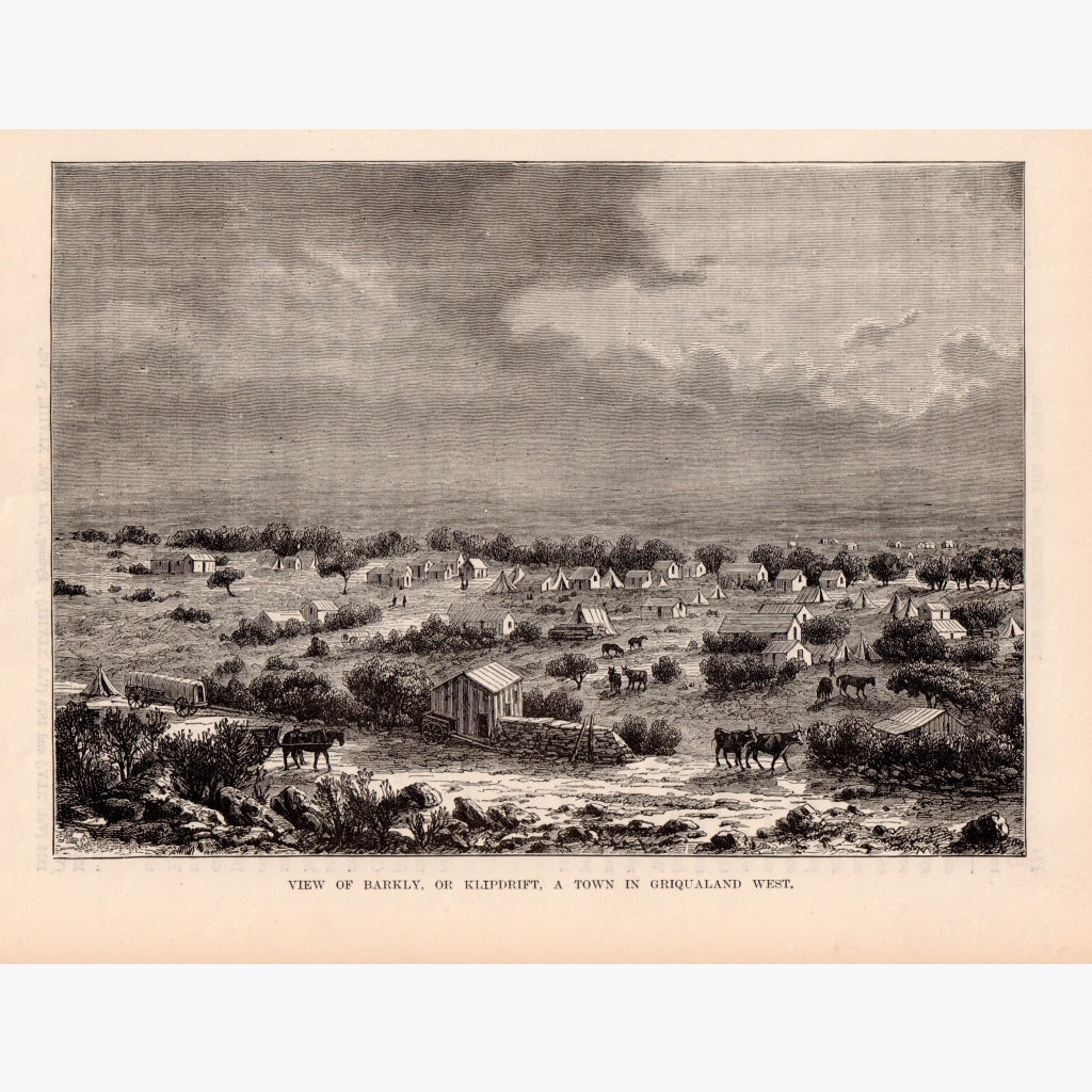 View Of Barkley Or Klipdrift A Town In Griqualand West,1880 Prints