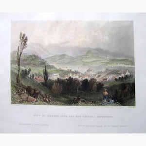 View Of Hudson City And The Catskill Mountains 1839
