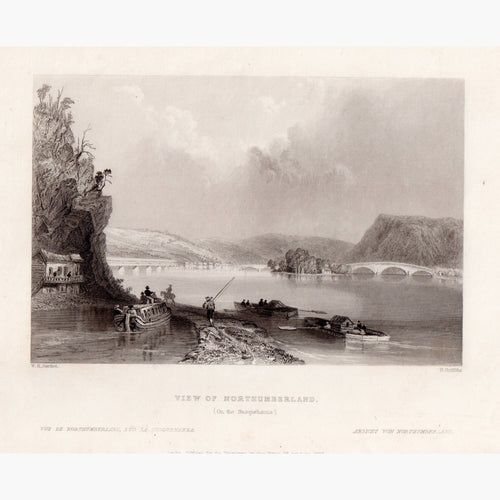 View Of Northumberland On The Susquehanna 1839 Prints