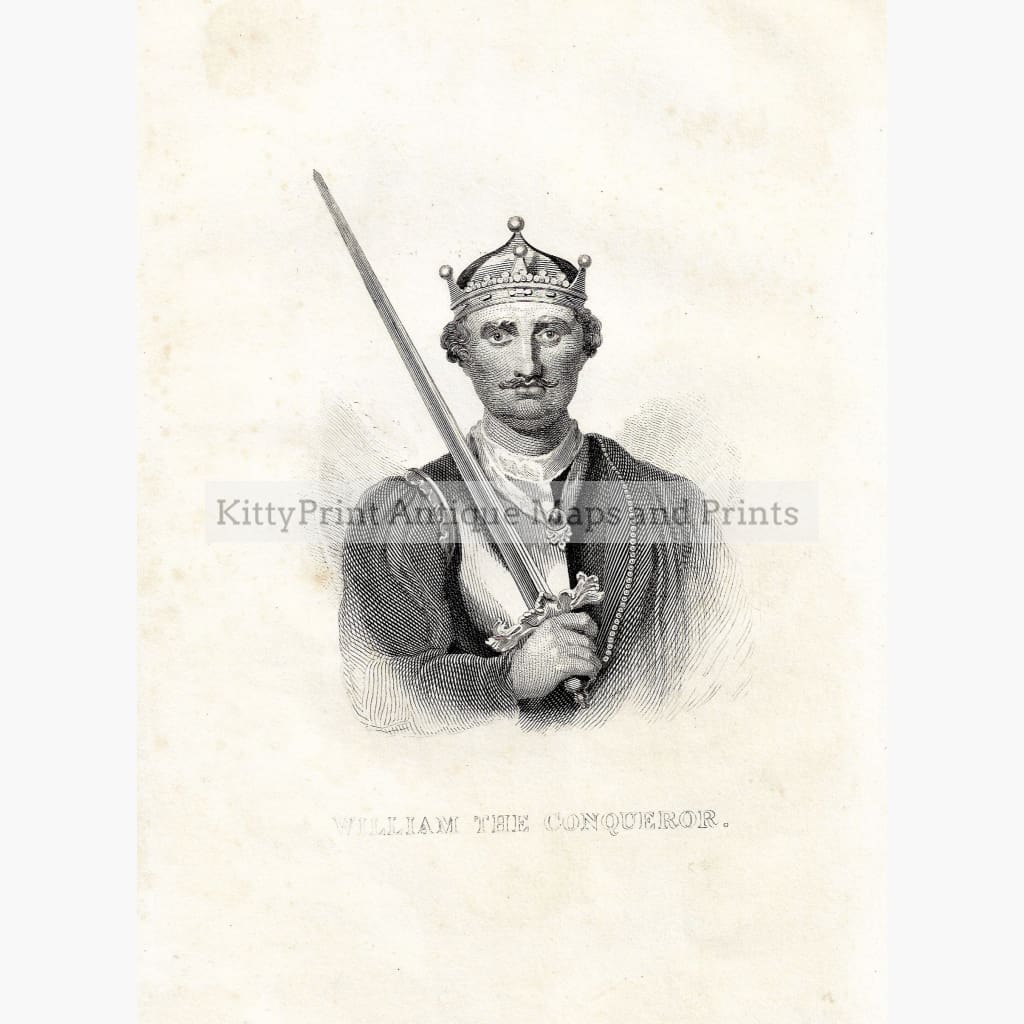 Antique Print William the Conqueror c.1840 Prints
