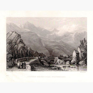 Wooden Bridge near Beddgelart 1832 Prints KittyPrint 1800s Landscapes Wales