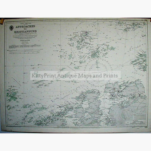 Approaches To Kristiansund Norway 1956 Maps