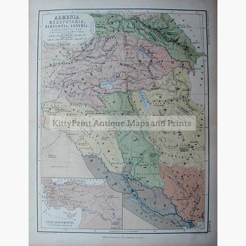 Armenia Mesopotamia Babylonia Assyria 1868 Maps KittyPrint 1800s Arabia & Egypt Asia Regional Maps Biblical Maps Ottoman Turkey & Persia