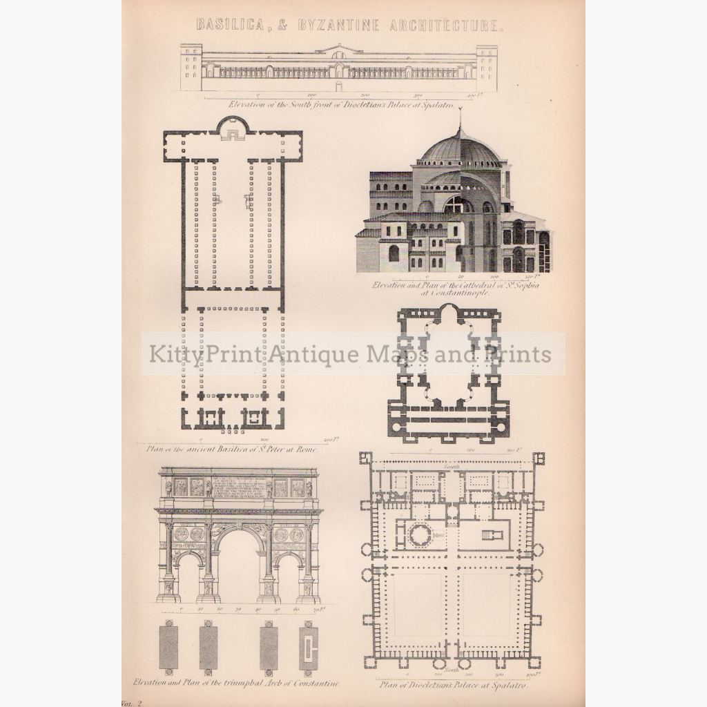 Basilica & Byzantine Architecture 1881 Prints