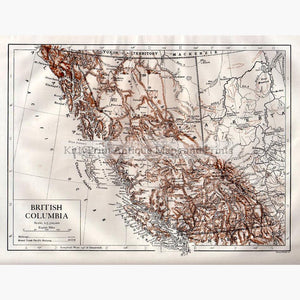 British Columbia 1910 Maps KittyPrint 1900s Canada & United States