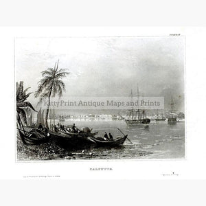 Calcutta c.1840 Prints KittyPrint 1800s India & East Indies Landscapes Seascapes Ports & Harbours