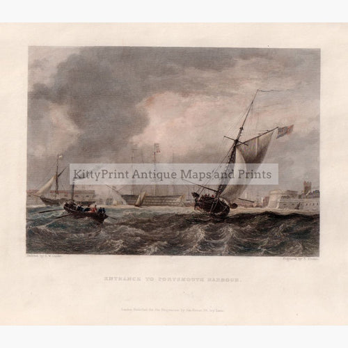 Entrance To Portsmouth Harbour 1842
