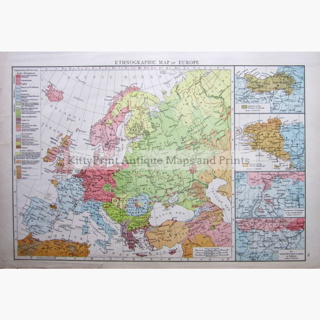 Ethnographic Map Of Europe 1895 Maps
