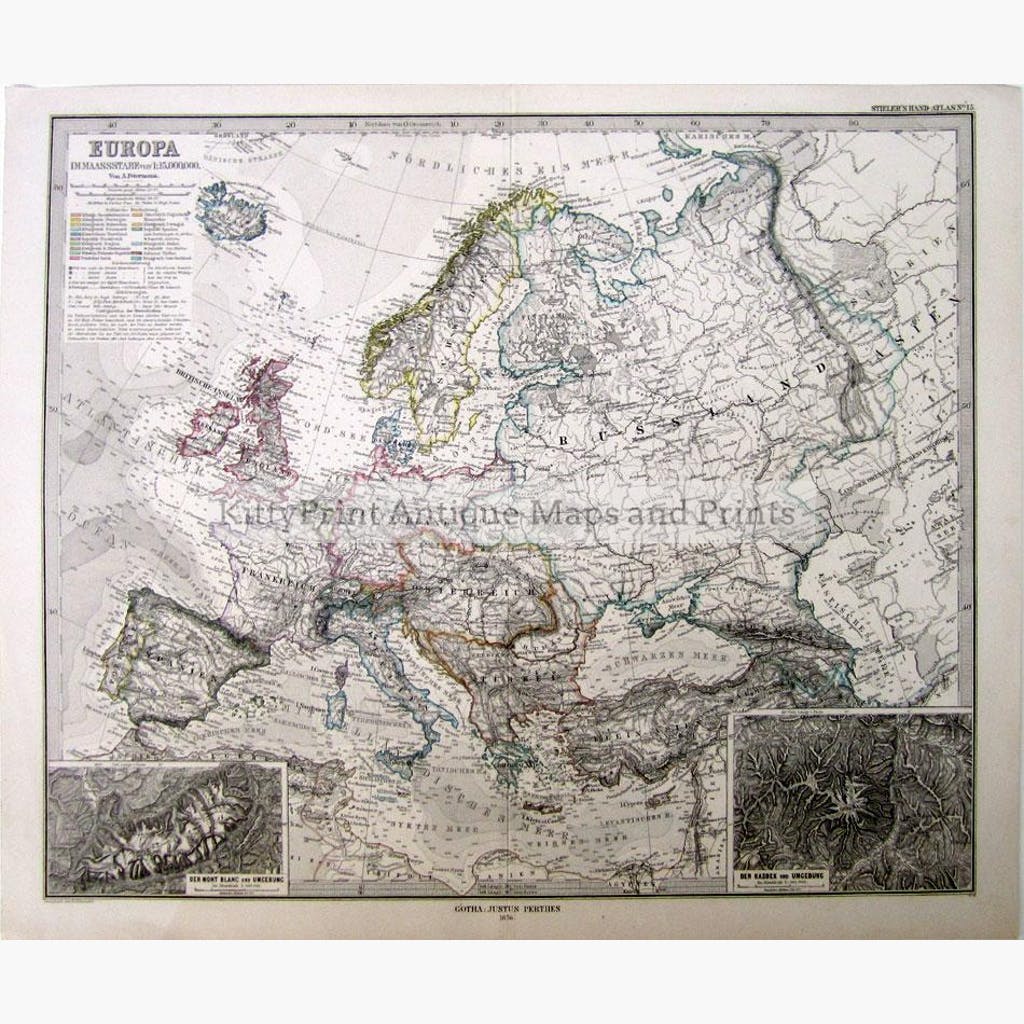 Europe 1876 Maps KittyPrint 1800s Europe Regional Maps Population Statistics