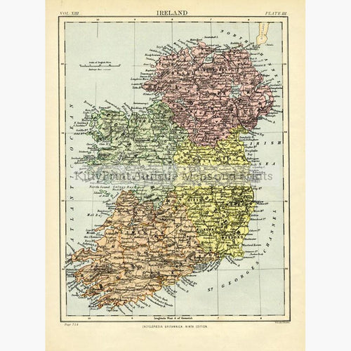 Ireland 1875 Maps KittyPrint 1800s Ireland