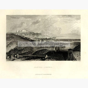 Jaffa-Joppa 1856 Prints KittyPrint 1800s Holy Land Landscapes Townscapes