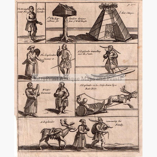 Laplanders 1695 Prints KittyPrint 1600s Genre Scenes Scandinavia & Nordic Countries