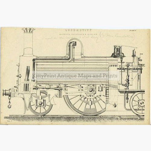 Locomotive c.1885 Prints KittyPrint 1800s Road Rail & Engineering