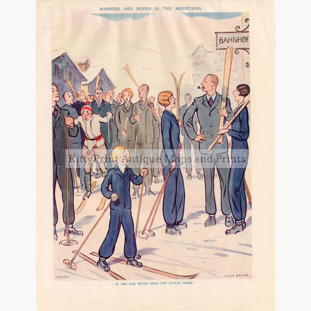 Manners And Modes In The Mountains 1931 Kittyprint Prints