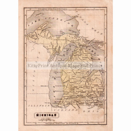 Michigan 1842 Maps