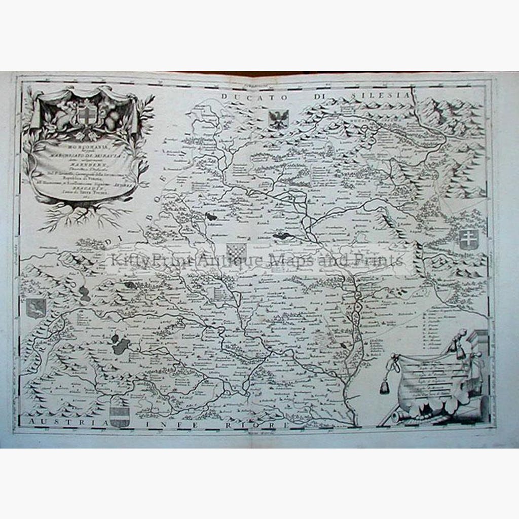 Moravia Marchesato De Moravia 1690 Maps KittyPrint 1600s Eastern Europe