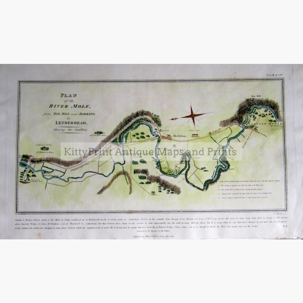 Plan Of The River Mole 1810 Maps