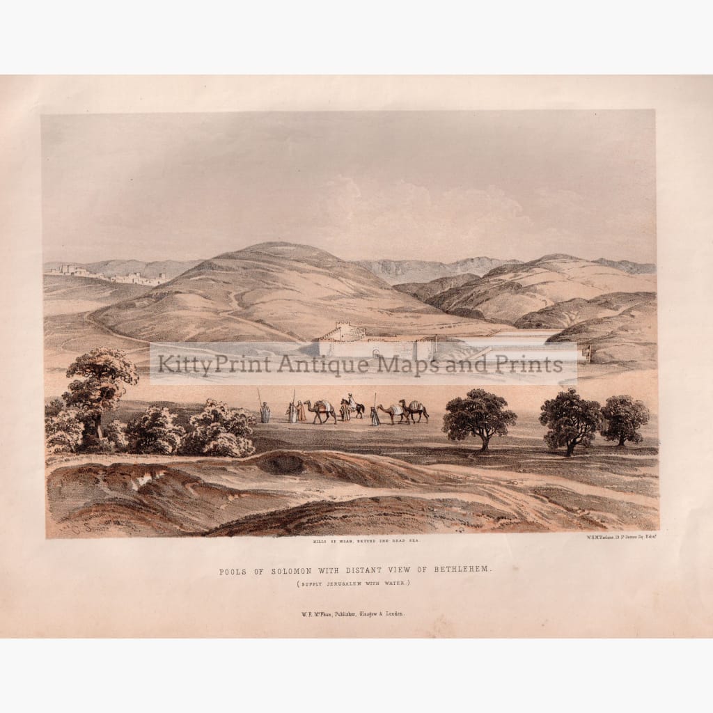 Pools Of Solomon With Distant View Bethlehem C.1840 Kittyprint Prints