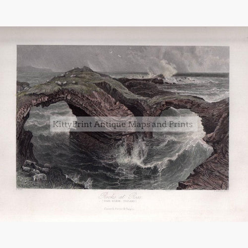 Rock at Ross. Near Kilkee Ireland c.1860 Prints KittyPrint 1800s Ireland Seascapes Ports & Harbours