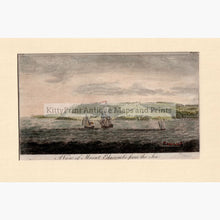 Set Of 2: Views Plymouth Fort And Mount Edgcumbe 1776 A View From The Sea Prints
