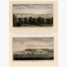 Set Of 2: Views Plymouth Fort And Mount Edgcumbe 1776 Set 2 Prints