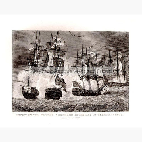 The Bay of Carrickfergus in 1760 p.1810 Prints KittyPrint 1700s Ireland Maritime Military Seascapes Ports & Harbours