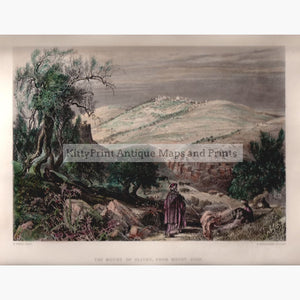 The Mount Of Olives From Zion C. 1850 Kittyprint Prints